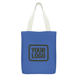 Custom Sky Blue Green Canvas Tote Bag