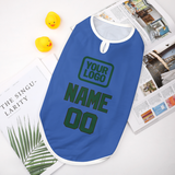 Custom Sky Blue Green Pet Vest