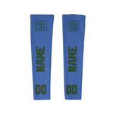 Custom Sky Blue Green Arm Sleeve