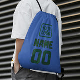 Custom Sky Blue Green Drawstring Bag