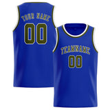 Custom Sky Blue & Olive Colors Design Sports Basketball Jersey