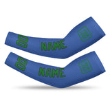 Custom Sky Blue Emerald Green Arm Sleeve