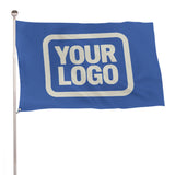 Custom Sky Blue Cream Flag
