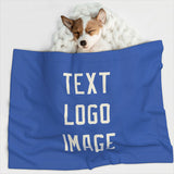Custom Sky Blue Cream Pet Blanket