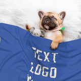 Custom Sky Blue Cream Pet Blanket
