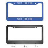 Custom Sky Blue Cream License Plate Frame