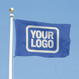 Custom Sky Blue Cream Flag