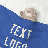 Custom Sky Blue Cream Pet Blanket