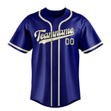Custom Sky Blue & Cream Colors Design Sports Baseball Jersey