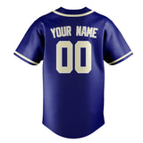 Custom Sky Blue & Cream Colors Design Sports Baseball Jersey
