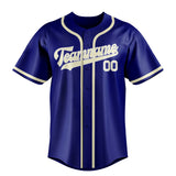 Custom Sky Blue & Cream Colors Design Sports Baseball Jersey