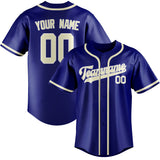 Custom Sky Blue & Cream Colors Design Sports Baseball Jersey