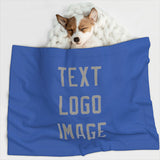 Custom Sky Blue Gray Pet Blanket
