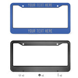 Custom Sky Blue Gray License Plate Frame