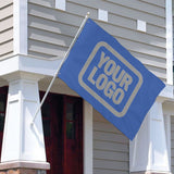 Custom Sky Blue Gray Flag