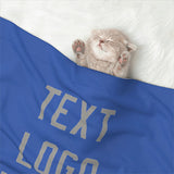 Custom Sky Blue Gray Pet Blanket
