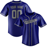 Custom Sky Blue & Gray Colors Design Sports Baseball Jersey