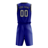Custom Sky Blue Gray Basketball Set