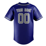 Custom Sky Blue & Gray Colors Design Sports Baseball Jersey