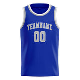 Custom Sky Blue & Gray Colors Design Sports Basketball Jersey