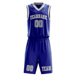 Custom Sky Blue Gray Basketball Set