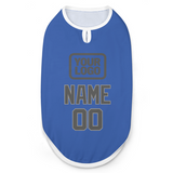 Custom Sky Blue Dark Grey Pet Vest