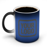 Custom Sky Blue Dark Grey Magic Mug