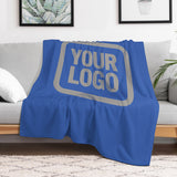 Custom Sky Blue Gray Blanket