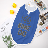 Custom Sky Blue Dark Grey Pet Vest