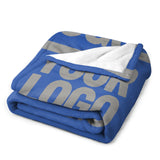 Custom Sky Blue Gray Blanket