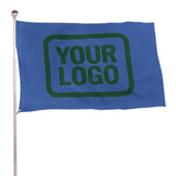 Custom Sky Blue Green Flag