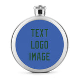 Custom Sky Blue Green Hip Flask