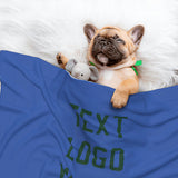 Custom Sky Blue Green Pet Blanket
