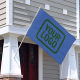 Custom Sky Blue Green Flag