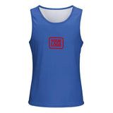 Custom Sky Blue Red Men's Tank Top