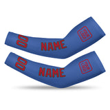 Custom Sky Blue Red Arm Sleeve
