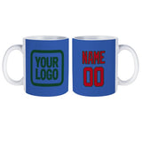 Custom Sky Blue Red Mug