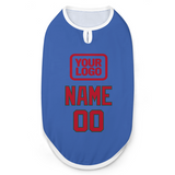Custom Sky Blue Red Pet Vest