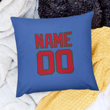 Custom Sky Blue Red Pillowcase