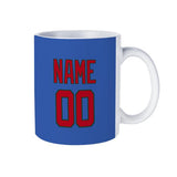 Custom Sky Blue Red Mug