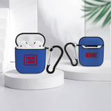 Custom Sky Blue Red AirPods Case