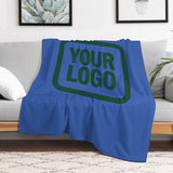 Custom Sky Blue Green Blanket