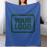 Custom Sky Blue Green Blanket