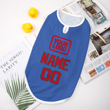 Custom Sky Blue Red Pet Vest
