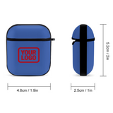 Custom Sky Blue Red AirPods Case
