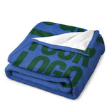 Custom Sky Blue Green Blanket