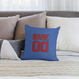 Custom Sky Blue Red Pillowcase