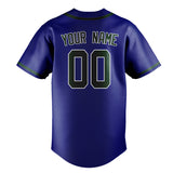 Custom Sky Blue & Green Colors Design Sports Baseball Jersey