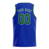 Custom Sky Blue & Green Colors Design Sports Basketball Jersey
