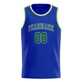 Custom Sky Blue & Green Colors Design Sports Basketball Jersey